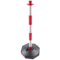 SŁUPEK wygrodzeniowy BLOKUJĄCY czerwono-biały drogowy 85 cm