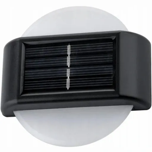 2 x lampa solarna kinkiet 6 led dekoracja ogrodu tarasu balkonu 2szt P-120 zdjęcie 2