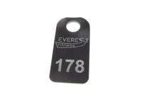 Brelok z plexi kolor czarny 4x7 cm, grubość 3mm - 50szt.