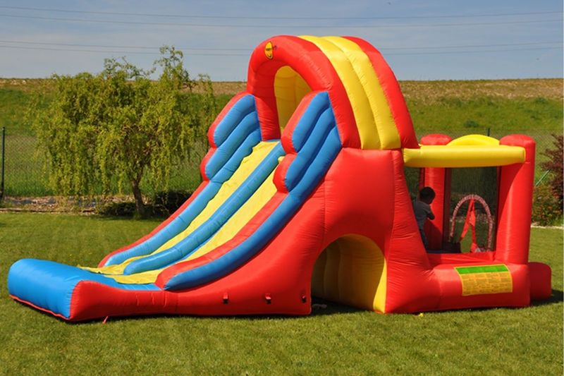 Podwójna Mega Zjeżdżalnia Zamek Dmuchany HappyHop Trampolina Dmuchaniec zdjęcie 6