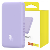 magnetyczny mini powerbank baseus 5000mah 20w (fioletowy)