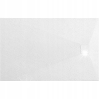 BRODZIK PRYSZNICOWY 90x120 KAMIENNY NISKI BIAŁY MAT REA MAGNUM WHITE PŁASKI