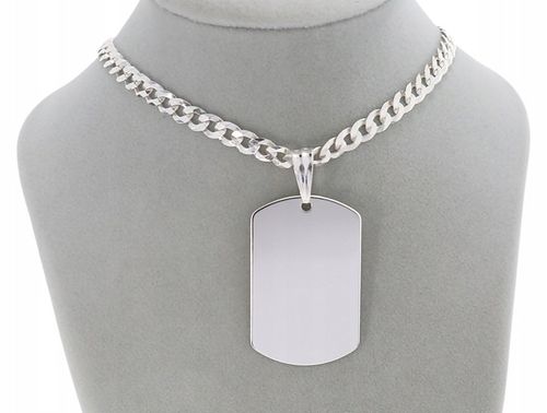 SREBRNY SOLIDNY NIEŚMIERTELNIK PR. 925 + GRAWER GRATIS - GRAWER ZDJĘCIA na Arena.pl