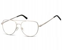 OKULARY Pilotki ZERÓWKI oprawki korekcyjne srebrne Męskie Damskie + Gratisy
