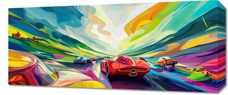 Obraz 70x30cm Wyścig Przy Barwach zdjęcie 1
