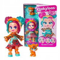 Kookyloos Lalka DIANA z Lampartem Pets Party Doll Zmienia Wyraz Twarzy