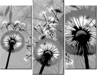 90CM 70 ZEGAR 3 ELEM DMUCHAWCE CZERNI BIELI SCIENNY DRUK