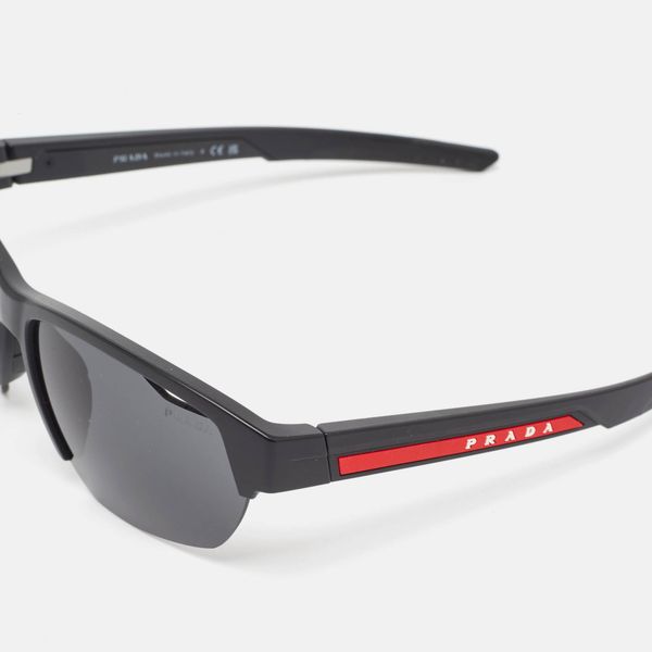 Prada Black SPS03Y Linea Rossa Shield Sunglasses zdjęcie 7