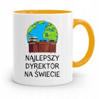 Dla Dyrektora Kubek Żółty Najlepszy Na Świecie Z Nadrukiem Ze Zdjęciem