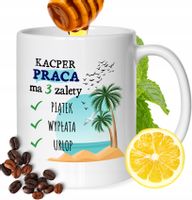 Kubek Dla Kacpra Kolegi Przyjaciela Męża Prezent Z Nadrukiem Biały 330Ml
