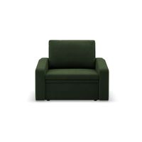 Fotel z funkcją spania, Punto, plecionka, 108x87x80, zielony | TYLETEGOTU