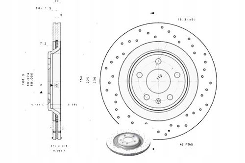 TARCZA HAM TYL 330X22 V XTRA BREMBO na Arena.pl