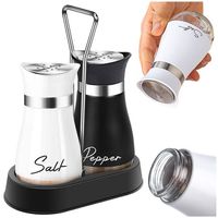 Solniczka i pieprzniczka zestaw ze stojakiem na sól pieprz przyprawnik
