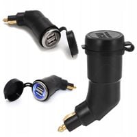 ADAPTER GNIAZDO ZAPALNICZKI ŁADOWARKA PORT DIN BMW, DWA GNIAZDA USB 3.3A 5V