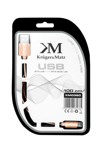 Kabel USB - Micro USB 1m Kruger&Matz KM0360 na Arena.pl