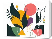 Obraz 50x40cm Kolorowa Abstrakcja Botaniczna