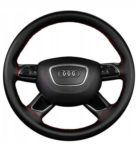 SKÓRZANY POKROWIEC na kierownice SKÓRA nakładka OCHRONNA ZE SKRÓRY OBSZYCIE na Arena.pl