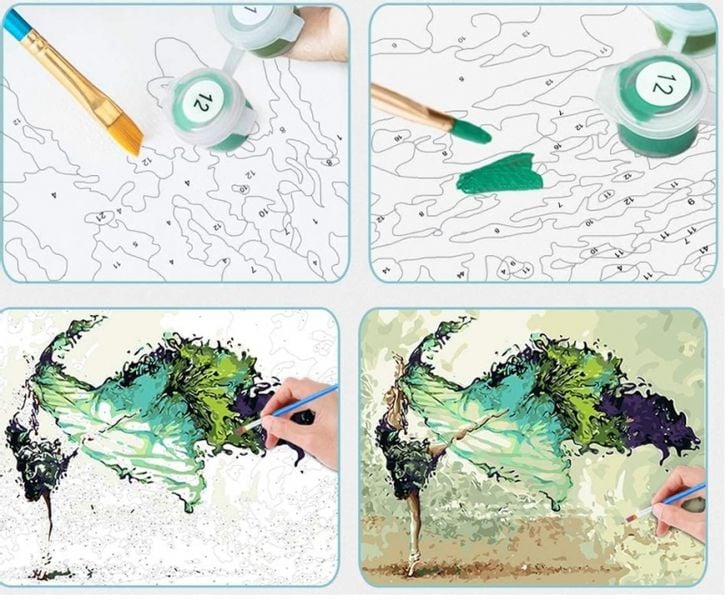 Malowanie po numerach Piesek płótno farby pędzelk zdjęcie 5