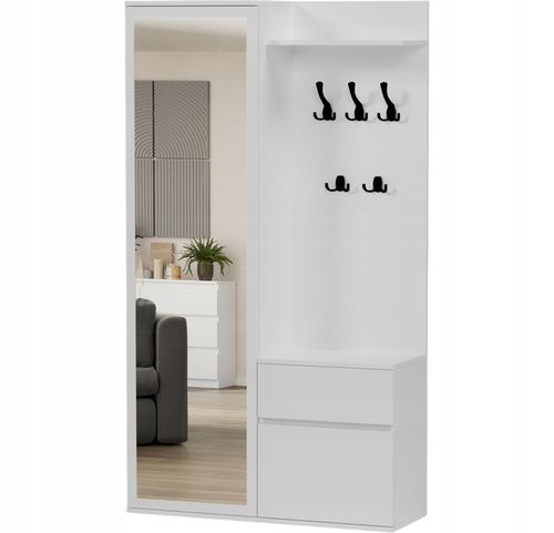 Garderoba szafa lustro wieszak szafka na buty biała V-5 Producent na Arena.pl