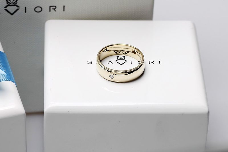 Emaga Złota obrączka OBD4079 - Diament zdjęcie 11