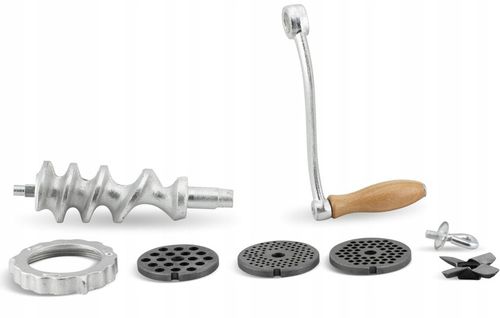 RĘCZNA MASZYNKA do MIELENIA Mięsa Żeliwna nr. 10 Nadziewarka 3 Sita Lejki na Arena.pl