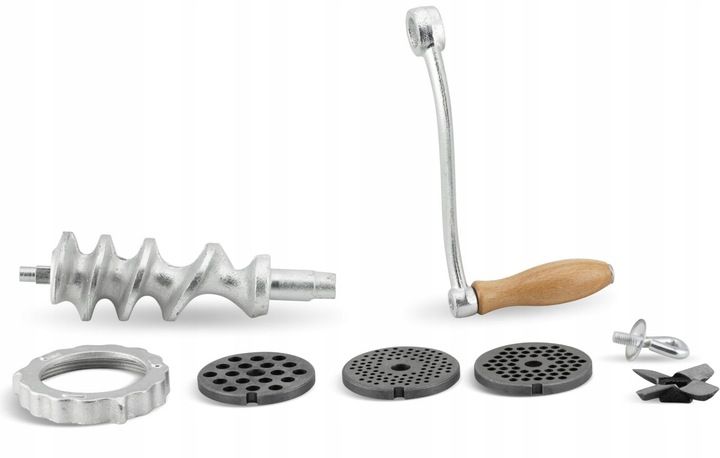 RĘCZNA MASZYNKA do MIELENIA Mięsa Żeliwna nr. 10 Nadziewarka 3 Sita Lejki zdjęcie 14