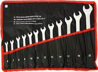 ZWSTAW KLUCZE PŁASKIE PŁASKO-OCZKOWE 12e 6-22mm CRV CHROME VANADIUM PŁACHTA