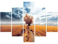 OBRAZ FIELD&TREE POLE DRZEWO KOLORY