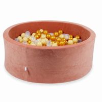 Suchy basen 110x40cm Velvet Soft Canyon Clay z piłeczkami 500szt (złote, beżowe, przezroczyste)