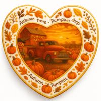 CIASTKO LUKROWANE FARMA DYNIOWA ROZ.M SERCE JESIEŃ RĘCZNIE ROBIONE