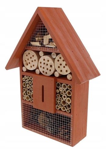 DOMEK hotel BUDKA LĘGOWA DLA OWADÓW MOTYLI Z NATURALNEGO DREWNA DUŻY Z KORĄ na Arena.pl