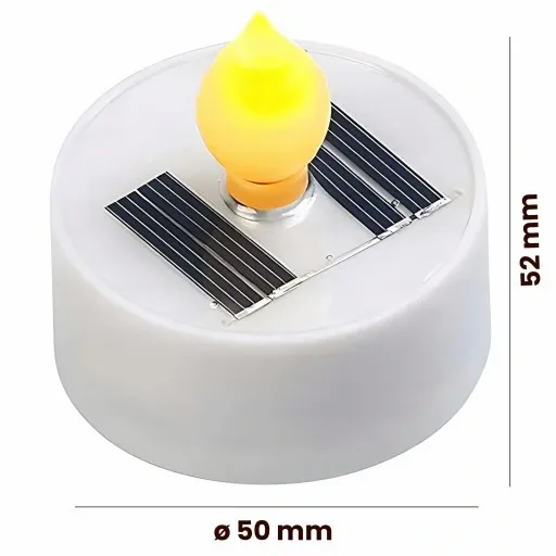 5x Lampa Solarna LED Świeca Tealight Płomień Mała zdjęcie 4