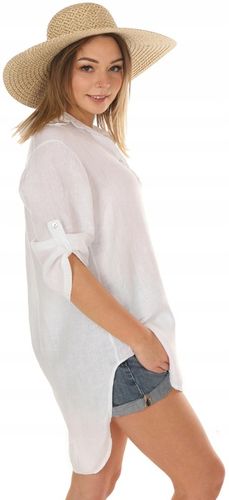 F663 Lniana KOSZULA tunika LEN na Arena.pl