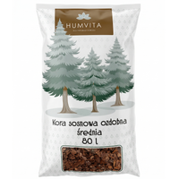 Humvita Kora Sosnowa Ozdobna Średnia 80L 20-40mm Ściółka Ogrodowa Iglaków