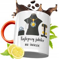 Kubek Pomarańczowy Dla Jubilera Prezent Z Nadrukiem Ze Zdjęciem