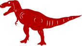 Zawieszka dekor ozdoba ażurowa Dinozaur czerwony