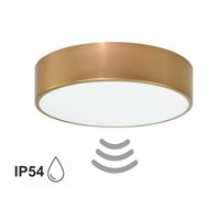 Lampa sufitowa 137623600158 okrągły zewnętrzny z sensorem ruchu złoty