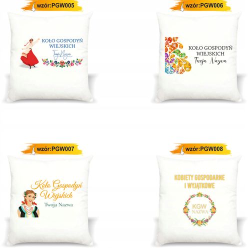 foto PODUSZKA KGW koło gospodyń wiejskich z nadrukiem twoją nazwą na Arena.pl