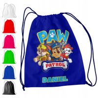 WOREK PLECAK SPORTOWY NA WF DLA DZIECI - PSI PATROL + IMIĘ! PAW PIES BAJKA