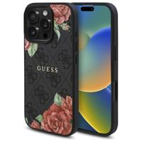 Guess GUHMP16LP4ROPEMCK iPhone 16 Pro 6.3" czarny/black hardcase 4G Flowers