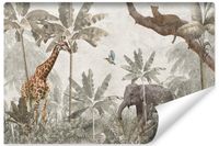 Fototapeta Dziecięca DŻUNGLA Dzikie Zwierzęta Palmy Natura 90cm x 60cm