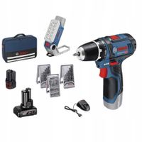 Wiertarka wkrętarka Bosch12V Duży Zestaw 4Ah Lampa