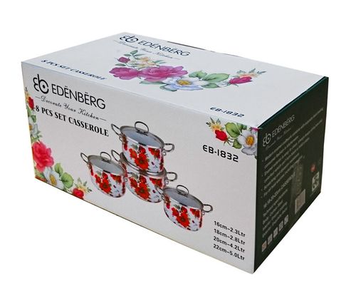 Garnki Emaliowane EDENBERG MAKI 7 ele [EB-1830] na Arena.pl