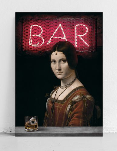 Plakat old whisky leonardo da vinci 21x29,7 cm A4 na Arena.pl