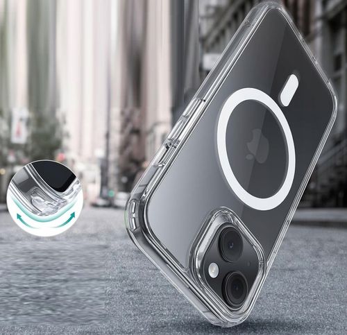 Etui Do iPhone 15 +Szkło 9H WZMACNIANE 360° do MAGSAFE CLEAR CASE na Arena.pl