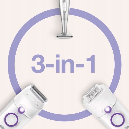 Depilator Braun SE5-825 +trymer do bikini +golarka zdjęcie 5