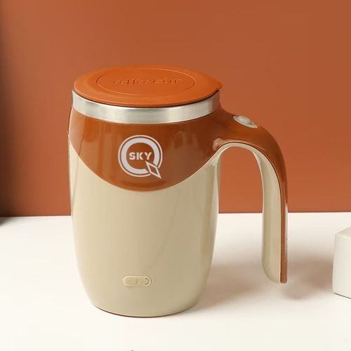 AUTOMATYCZNY KUBEK TERMICZNY 380 ML MAGNETYCZNE MIESZADŁO USB DLA KAWOSZY na Arena.pl