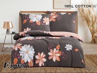 Pościel ELWAY satyna bawełniana 140x200cm KWIATY 8011