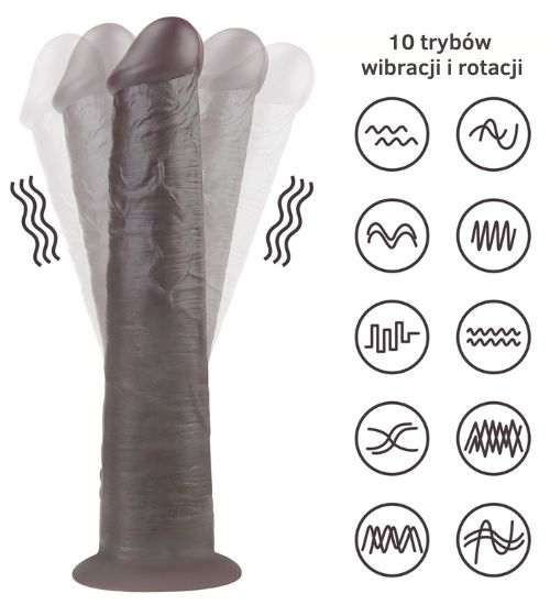 Ciemne dildo z bezprzewodowym pilotem zdjęcie 2