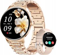 LIGE Smartwatch damski z 1,43-calowym okrągłym ekranem dotykowym